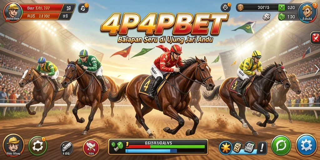 Tampilkan gameplay Racing menegangkan dari 4P4PBET dengan mobil cepat.