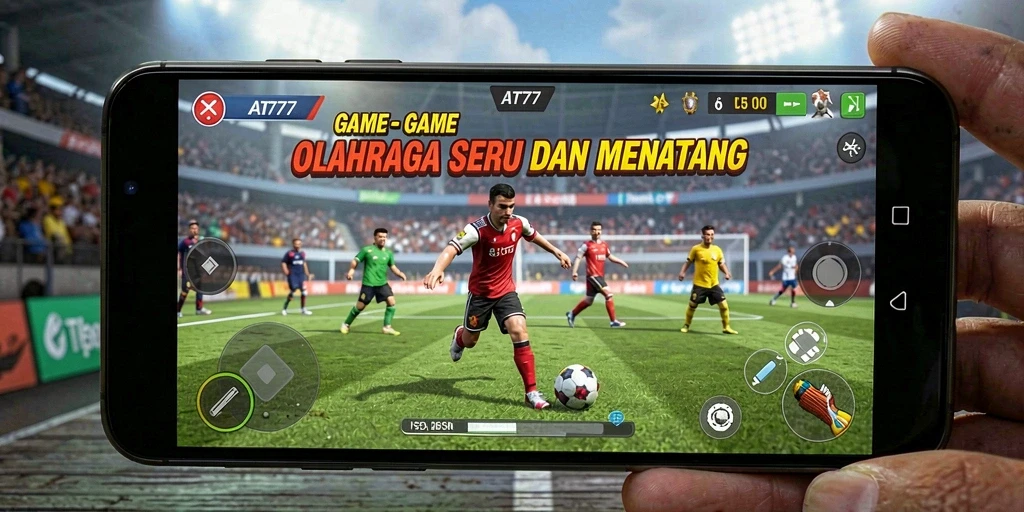 Screenshot AT777 menampilkan aksi seru dalam pertandingan olahraga.