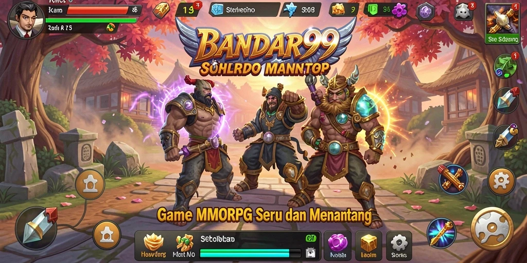 Tampilan gameplay menarik dari BANDAR99 dengan petualangan MMORPG.