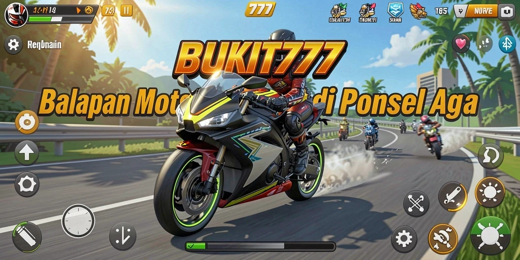 Tampilan mendebarkan dari balapan motor di BUKIT777.