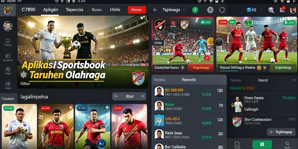 Tampilan utama C7890 dengan opsi taruhan olahraga yang lengkap.