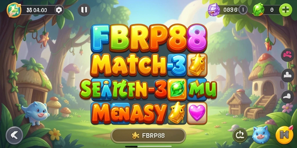 Screenshot gameplay FBRP88 menunjukkan keseruan mencocokkan objek.