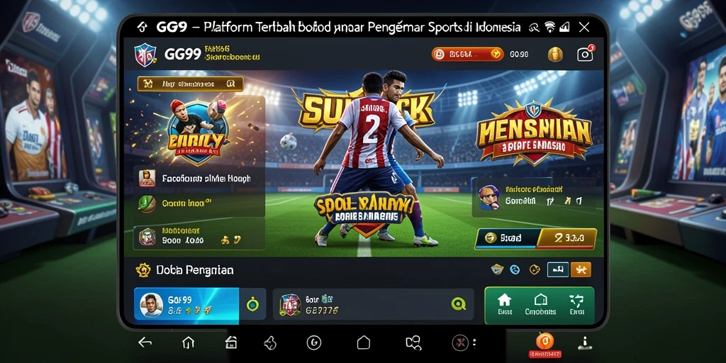 Tampilan gameplay menarik dari GG99 yang menampilkan taruhan olahraga.