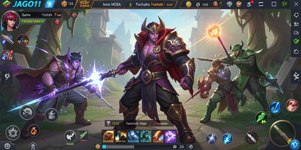 Tangkapan layar permainan MOBA dengan aksi seru di JAGO11.