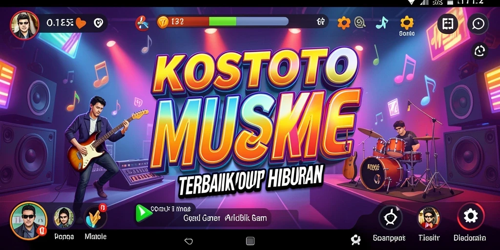 Tampilan gameplay KOSTOTO yang penuh warna dan interaktif.