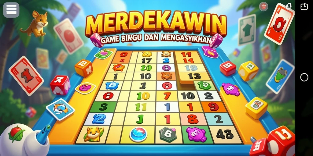 Screenshot gameplay <strong>MERDEKAWIN</strong> yang menunjukkan keseruan bermain Bingo.