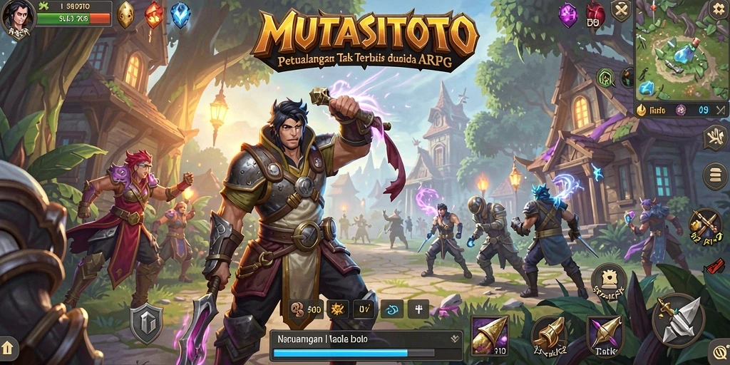 Screenshot gameplay MUTASITOTO yang menampilkan aksi pertarungan yang mendebarkan.