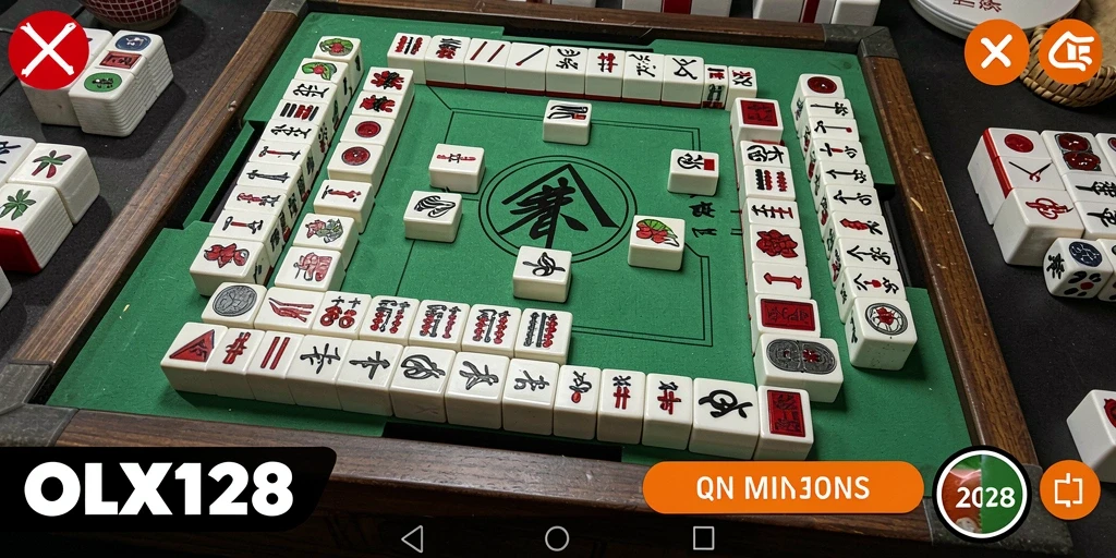 Tampilan gameplay OLX128 dengan aksi mencocokkan ubin Mahjong yang menantang.