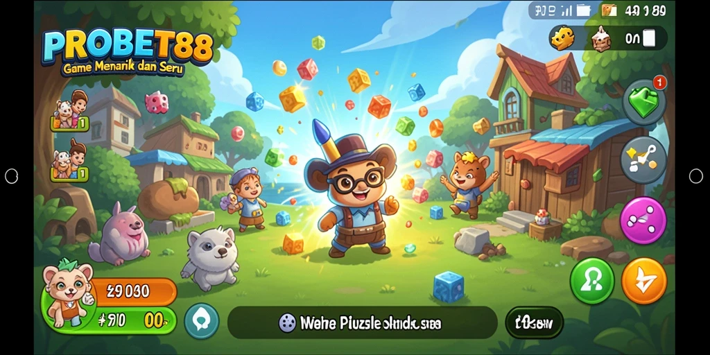 Screenshot PROBET88 menampilkan gameplay Puzzle yang menantang dan seru.