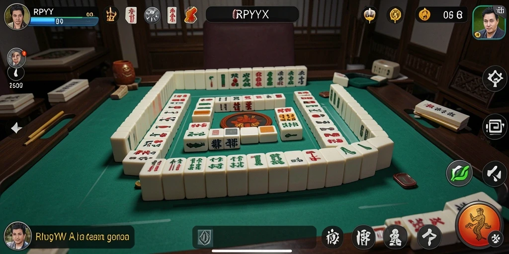 Tangkapan layar RPYYY menampilkan gameplay seru permainan Mahjong.