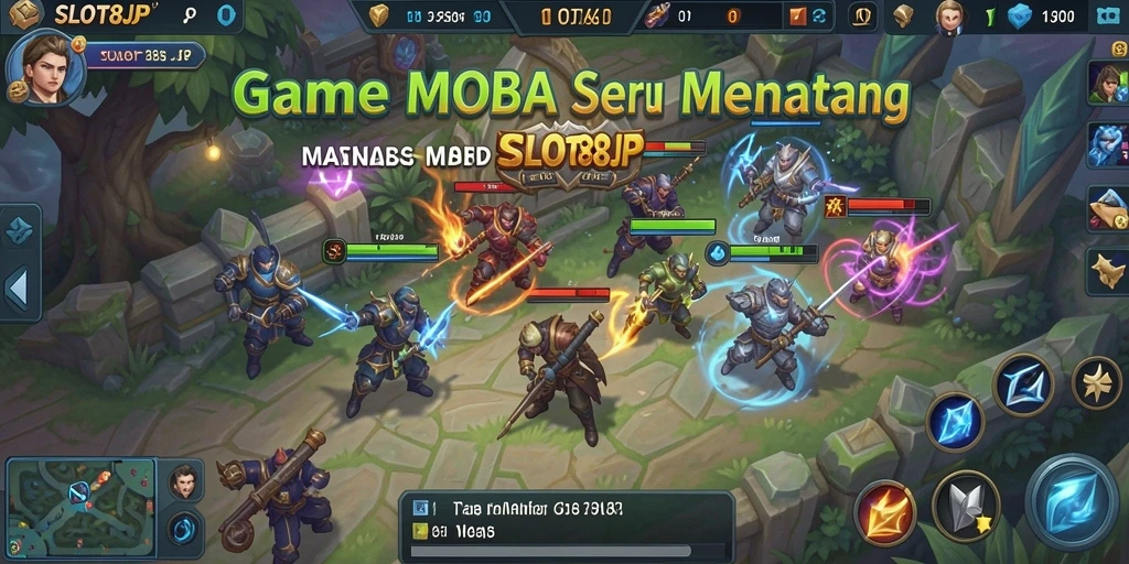 Tampilan gameplay seru dari SLOT88JP di arena pertempuran MOBA.