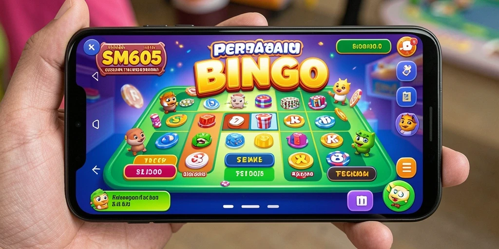 Tampilan gameplay seru dalam permainan Bingo SM605.