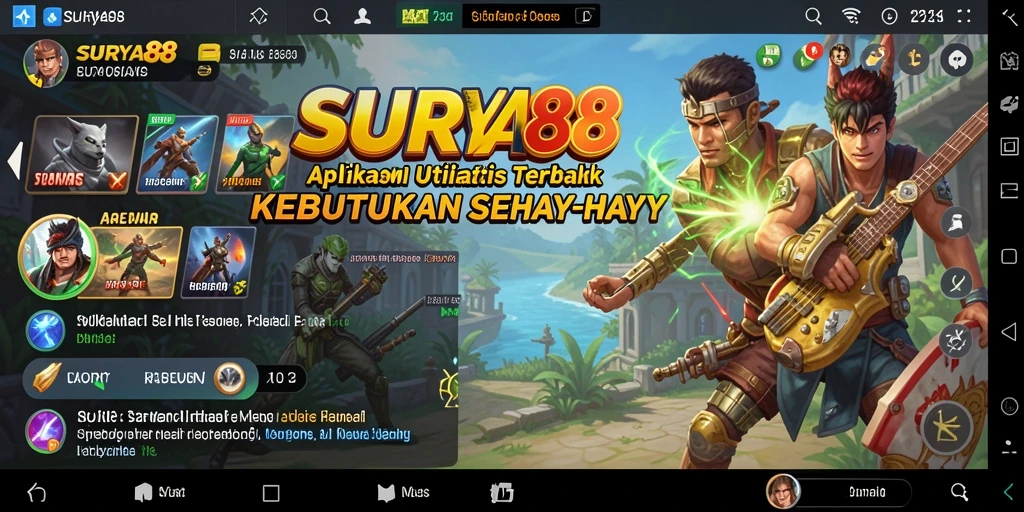 Tampilan antarmuka pengguna SURYA88 yang menarik dan mudah dipahami.